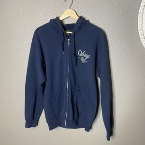 OBEY PROPAGANDA PAINT AND DESTROY HOODIE ZIP UP SWEATSHIRT Size Medium Rare